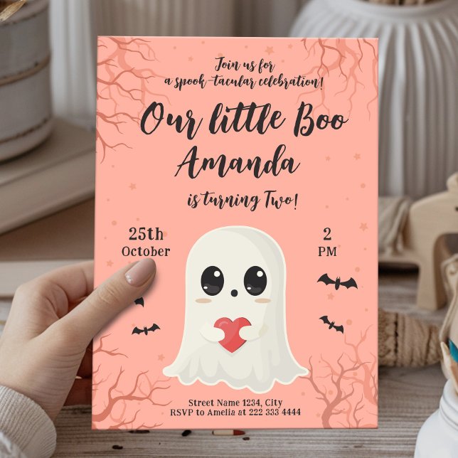 Carte d'anniversaire mignonne d'Halloween avec fan (Créateur téléchargé)