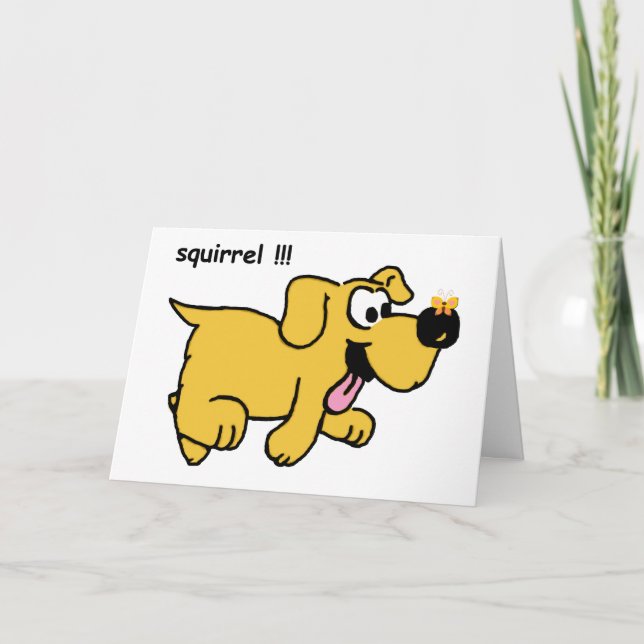 Carte d'anniversaire mignonne drôle de chien (Devant)