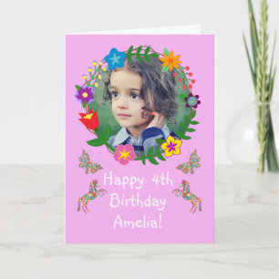 Carte d'anniversaire mignonne Enfants Papillons Ch