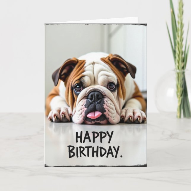 Carte d'anniversaire mignonne pour chiot (Devant)