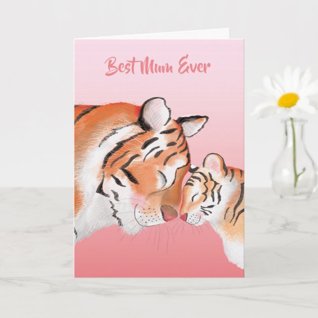 Carte d'anniversaire mignonne pour maman avec une  (Petite plante)