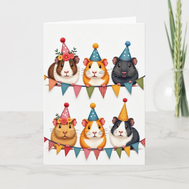 Carte d'anniversaire mignonne pour petites créatur (Devant)