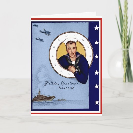 Carte D Anniversaire Militaire De Marin De Marine Zazzle Fr