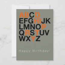Carte d'anniversaire minimale - Typographie modern