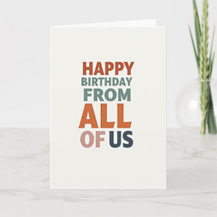 Carte d'anniversaire Minimalist Text Collective
