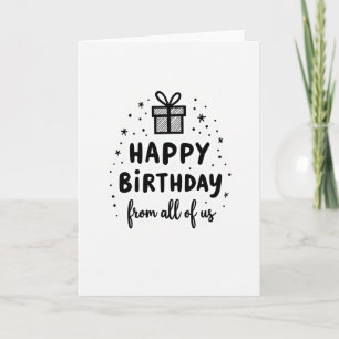 Carte d'anniversaire minimaliste