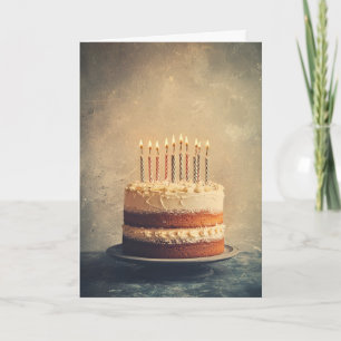 Carte d'anniversaire minimaliste de gâteau d'anniv