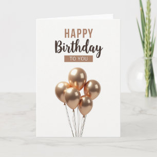 Carte d'anniversaire minimaliste élégante