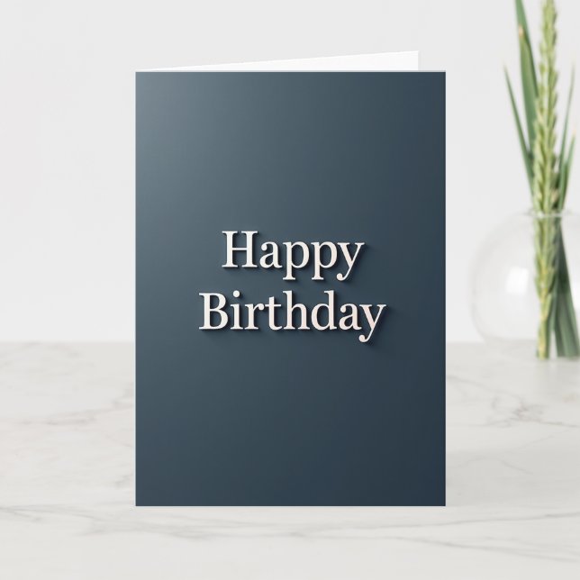 Carte d'anniversaire minimaliste joyeuse (Devant)