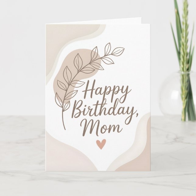 Carte d'anniversaire minimaliste moderne pour mama (Devant)