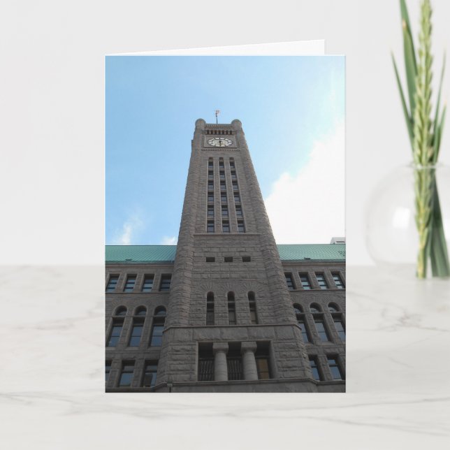 Carte d'anniversaire "Minneapolis Clock Tower Look (Devant)