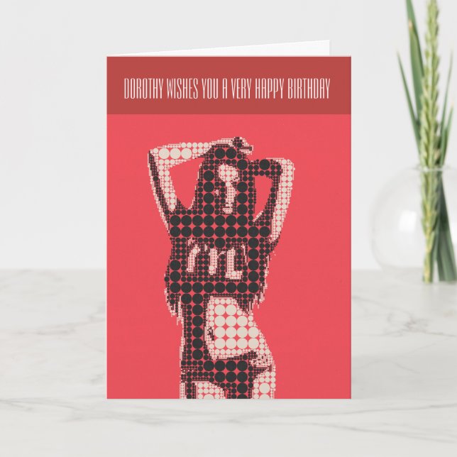 Carte d'anniversaire Mod Bikini Chick (Devant)