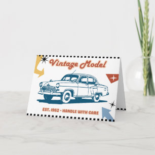 Carte d'anniversaire modèle vintage - Classique de