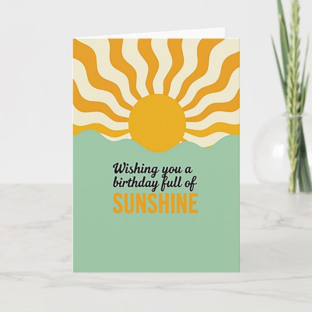 Carte d'anniversaire Modern Rays (Devant)