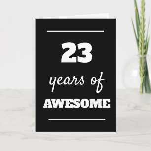 Carte d'anniversaire moderne 23 ans - 23 ans génia