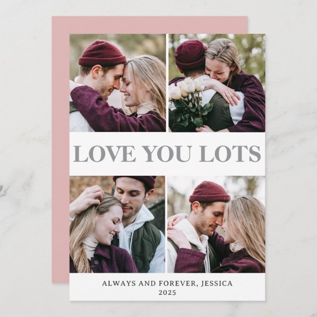 Carte d'anniversaire moderne avec storyboard de 4  (Devant / Derrière)