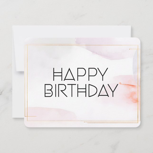 Carte d'anniversaire moderne et joyeuse avec polic (Devant)