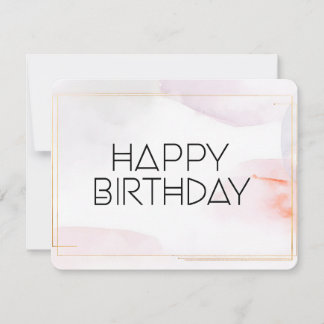 Carte d'anniversaire moderne et joyeuse avec polic