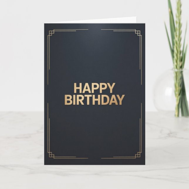 Carte d'anniversaire moderne minimaliste pour homm (Devant)