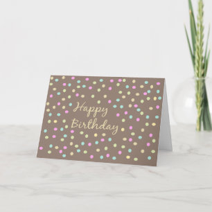 Carte d'anniversaire moderne motif pointillé