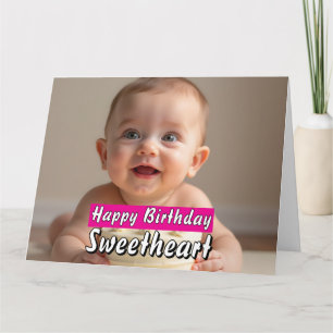 Carte d'anniversaire modifiable - Sweet Cake Desig