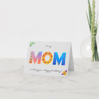 Carte d'anniversaire MOM Bold Floral Bohemian