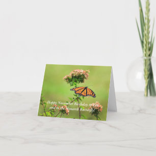 Carte d'anniversaire Monarch Butterfly de novembre