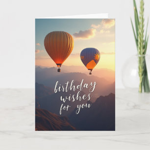 Carte d'anniversaire Montagne Envolée