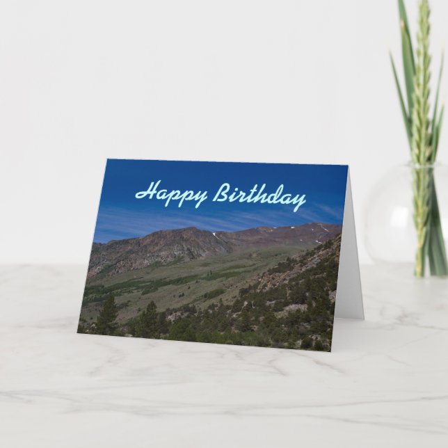 Carte d'anniversaire montagneuse (Devant)