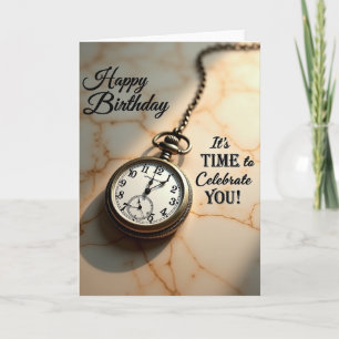 Carte d'anniversaire Montre Élégante