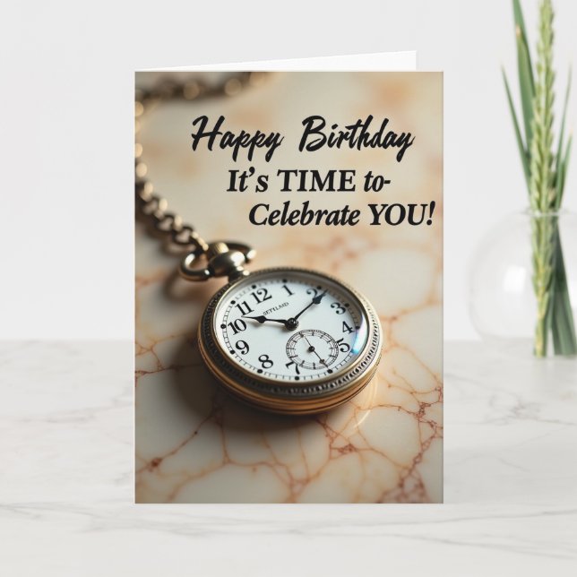 Carte d'anniversaire Montre Intemporelle (Devant)