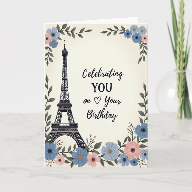 Carte d'anniversaire monument doux (Devant)