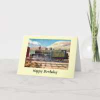 Carte d'anniversaire - Moteur ferroviaire italien 