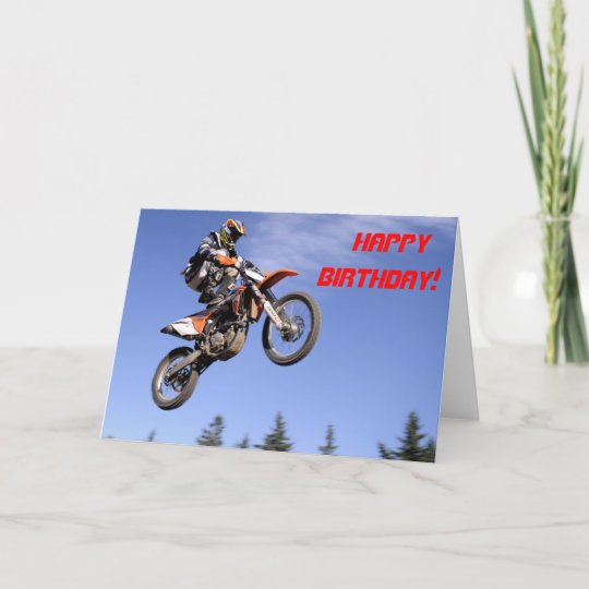 Carte D Anniversaire Motocross Tricks Zazzle Fr