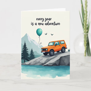 Carte d'anniversaire Mountain Journey