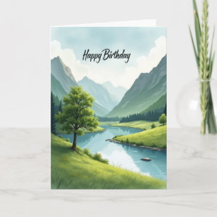 Carte d'anniversaire Mountain View