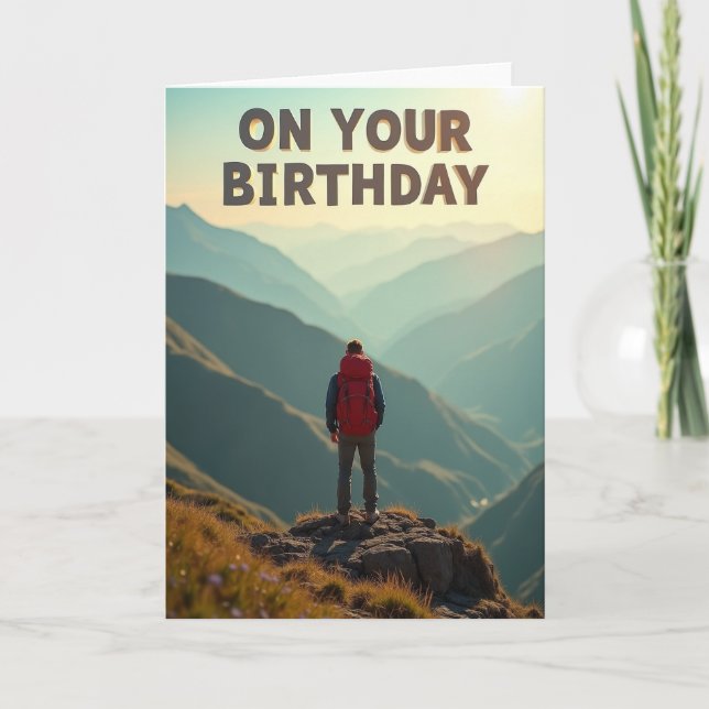 Carte d'anniversaire Mountain Vista (Devant)