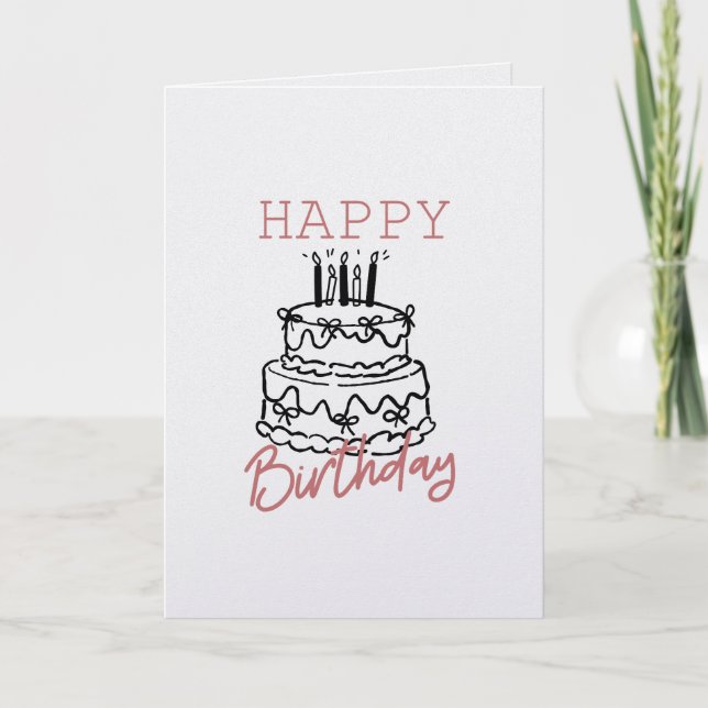 Carte d'anniversaire moyenne - Anniversaire minima (Devant)