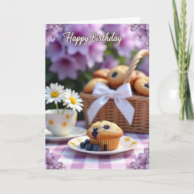 Carte d'anniversaire Muffin aux fruits (Devant)