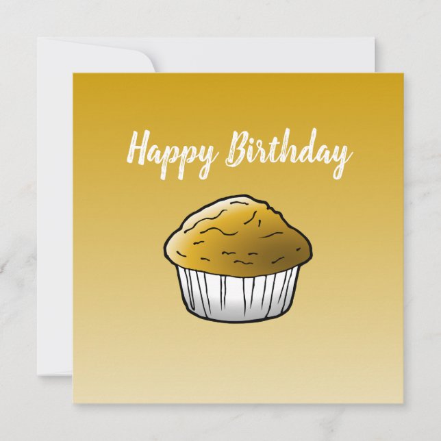 Carte d'anniversaire Muffin Vanille (Devant)
