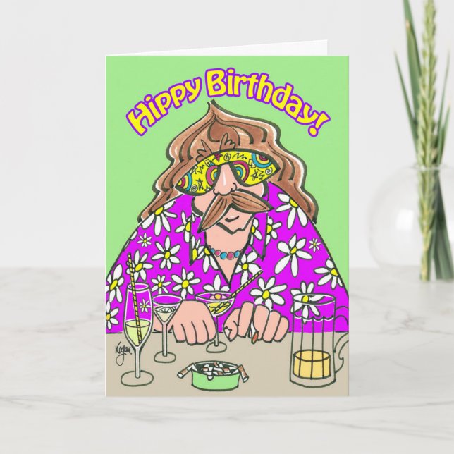 Carte d'anniversaire MÛRE de HIPPIE (Devant)