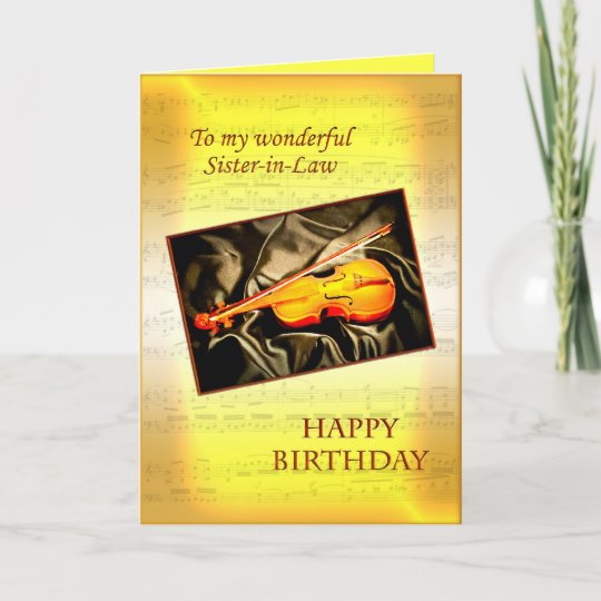 Carte D Anniversaire Musicale De Belle Soeur Avec Zazzle Fr