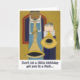 carte d'anniversaire musique thème saxophone