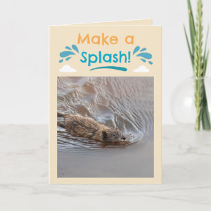 Carte d'anniversaire Muskrat pliée