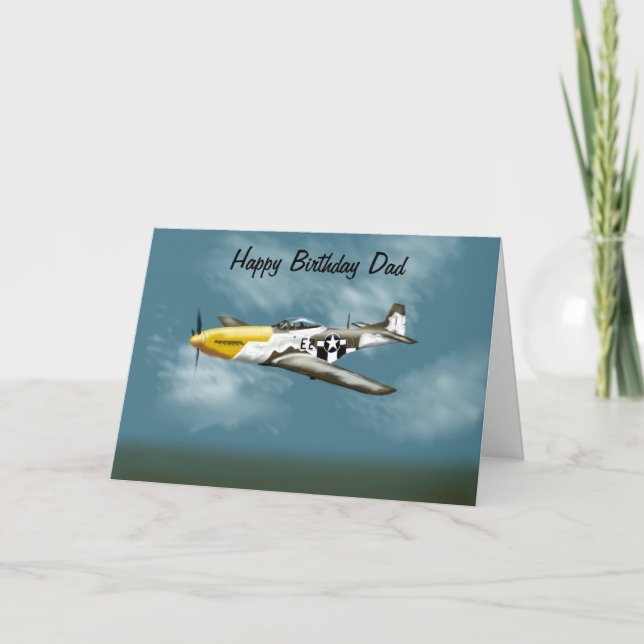 Carte d'anniversaire Mustang (Devant)