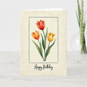 Carte d'anniversaire Natural Blooms