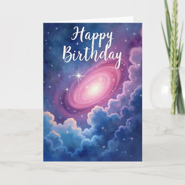 Carte d'anniversaire Nébuleuse (Devant)