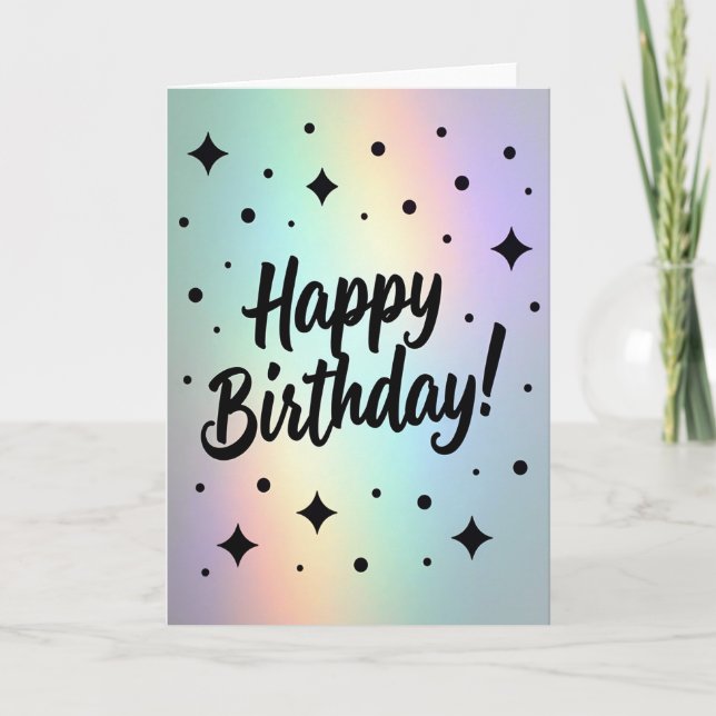 Carte d'anniversaire nébuleuse adorable (Devant)