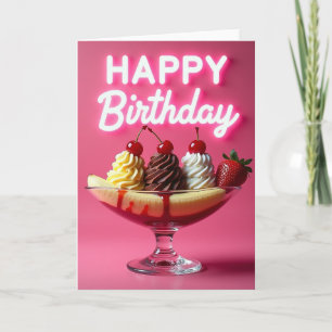 Carte d'anniversaire Neon Glow