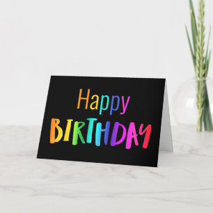 Carte d'anniversaire Neon Rainbow